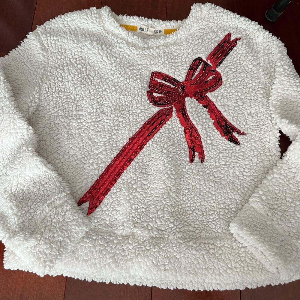 Wildflowers White and Yellow Textured Sweater